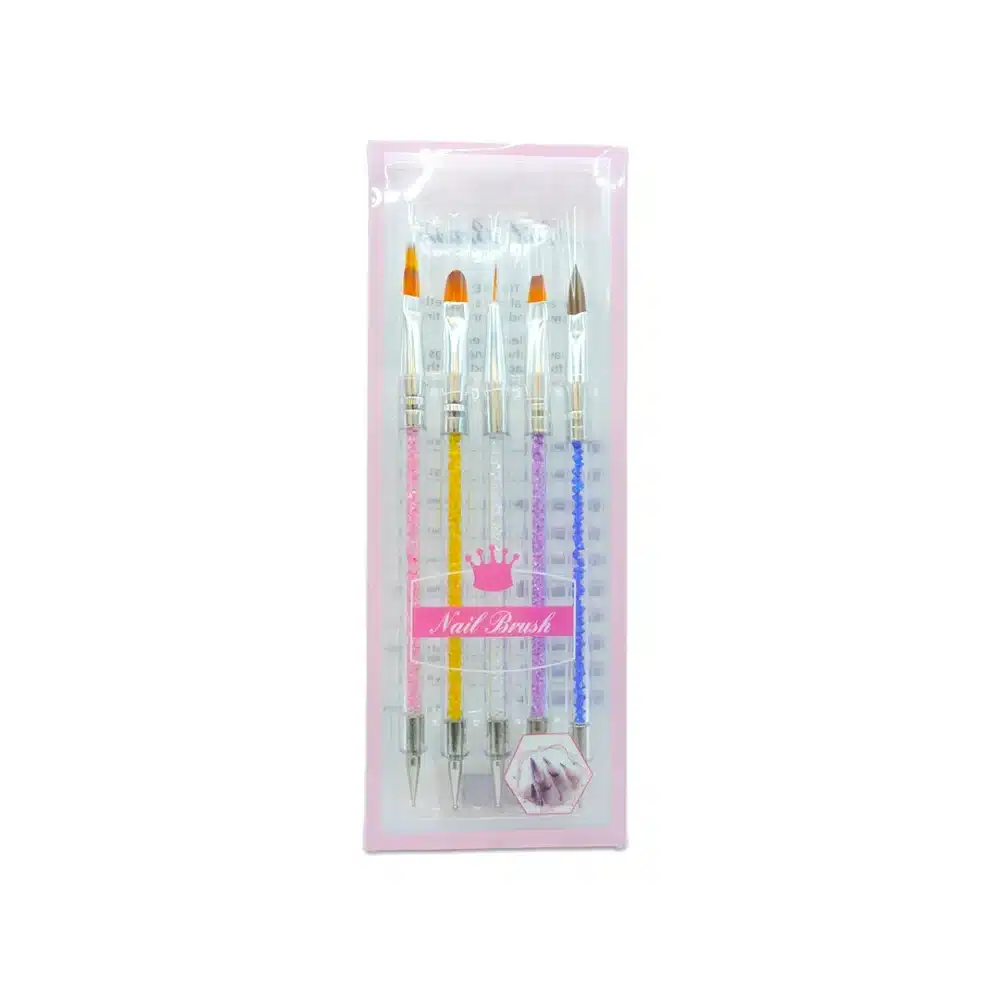 Pinceles para uñas multicolor