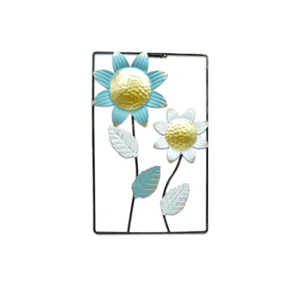 Decoración Flores Celeste Blanco